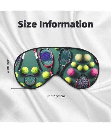 Funny Tennis Racquets & Balls Sleep Mask - Double-Sided Unisex Eye Mask for Sound Sleep & Skin Care - Buy Online on GoSupps.com