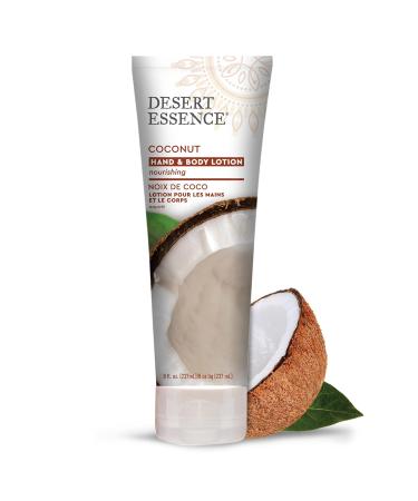 Desert Essence Coconut Hand & Body Lotion 8.0 fl. oz (Pack of 2) - Gluten-Free Vegan Formula with Organic Oils - Nourishing Moisturizer for Daily Use - Buy Online on GoSupps.com