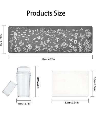 8Pcs Nail Stamping Tools Kit - Nail Art Plate Set for DIY Nail Decoration - Buy Online on GoSupps.com