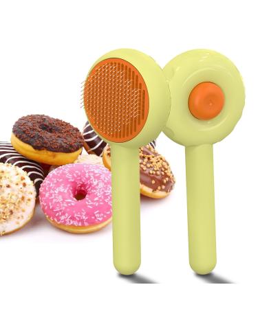 Occupation for catering brushes for cats and dogs self-cleaning plucking brush to remove loose undercoats and matted hair fur for short or long-haired cats/dogs (green-c) donuts green
