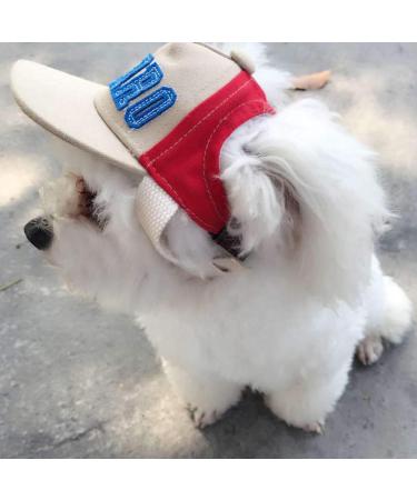 PetPhindU Dog Sun Hat | Baseball Cap for Pets - Red Peaked Cap with Letter Print - Shading Accessory for Dogs - Buy Online on GoSupps.com