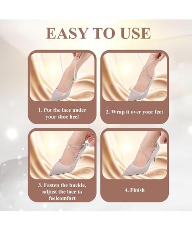 Buy 2 Pairs of Transparent High Heel Shoe Straps - Anti Loose Invisible Ankle Straps for Perfect Fit - Style 2 (Longer) | International Shipping Available - Buy Online on GoSupps.com