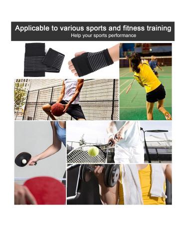 Yoezuo Hand Wrist Braces 2 Pack Elastic Breathable Wrist Band with Strap Support for Carpal Tunnel Arthritis Tendonitis Hand Pain Relief Men/Women Right & Left (Black) - Buy Online on GoSupps.com