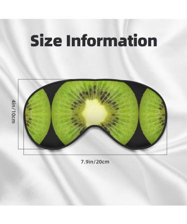Kiwi Slice Print Unisex Sleep Eye Mask - Soft Comfort Eye Shade for Travel Yoga & Shift Work - Black - Buy Online on GoSupps.com