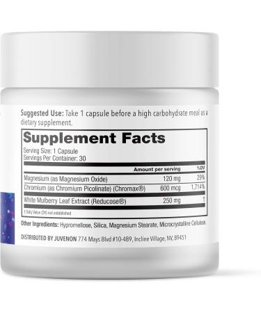 Juvenon SucraLow | Daily Carbohydrate Support & Vitality | Metabolism & Energy Supplement | 30 Capsules 1 Count (Pack of 30) - Buy Online on GoSupps.com