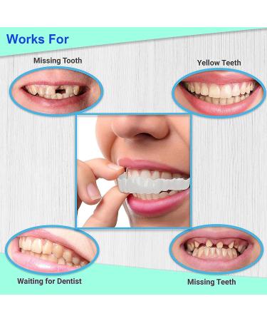 Dentures Fake Smile Teeth - Moldable & Customizable Top Teeth for Instant Snap On - Temporary Solution for Confidence Smile (3 Boxes) - Buy Online on GoSupps.com