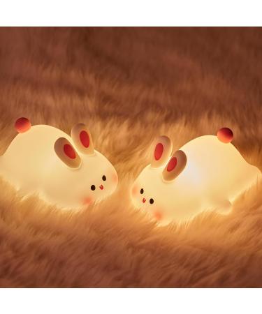 OkiyiD Bunny Night Light - Cute Rabbit Lamp for Nursery, Touch Control, Dimmable, Rechargeable - Perfect Birthday Gift for Boys and Girls - Buy Online on GoSupps.com