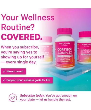 Pink Stork Omega 3 Fish Oil Supplements for Women with DHA and EPA - High Potency Burpless Omega-3 Supplement for Cognitive Health - 60 Softgels - Buy Online on GoSupps.com