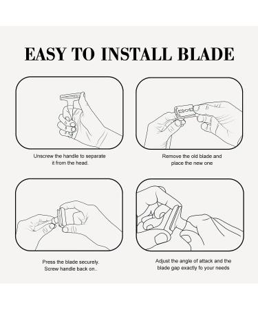 Buy Adjustable Double Edge Safety Razor Set - Travel Razor with 10 Blades | Adjustable Sharpness 1-6 | Matt Black - International Shipping Available - Buy Online on GoSupps.com