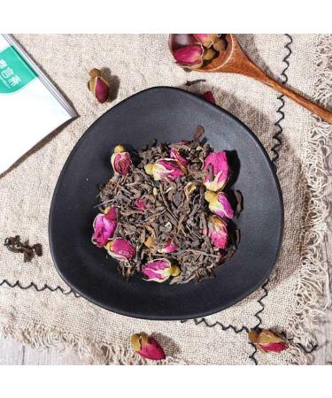 Th Rose Pu'er Th noir Pu-Erh de Chine Paquet de sachets de th Triangle 45g / 15 sachets
