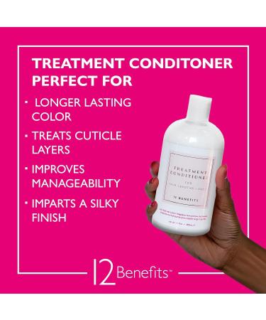 12 Benefits Sulfate-Free Hydrating Hair Treatment Conditioner - Softens & Deeply Hydrates Dry Hair With Argan- Avocado- Marula- and Grapeseed Oil + Noni Berry Extract 16.9 Fl Oz (480 ML) 16.9 Fl Oz (Pack of 1) - Buy Online on GoSupps.com