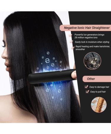 Professional Hair Straightener - 260 F Ceramic Temp Control & Power Generation - All Hair Types - Black & White - Buy Online on GoSupps.com