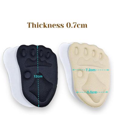 CB 4-Pairs Forefoot Shoe Metatarsal Pads - Ball-of-Foot Cushions for Pain Relief | Comfortable Insoles for Men Women & Kids - Style C-Nude - Buy Online on GoSupps.com