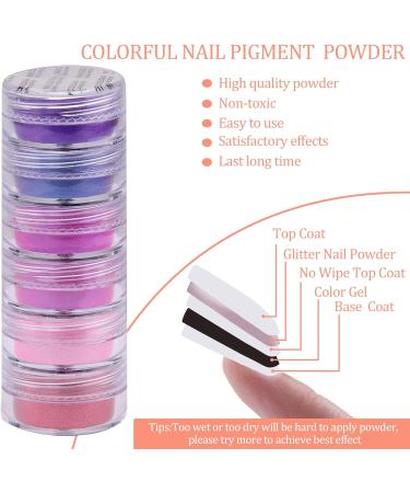 Duufin 54 Colors Pigment Nail Powder - Glitter for DIY Nail Art & Decoration | International Shipping Available - Buy Online on GoSupps.com