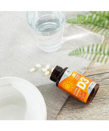 High Potency 5000 IU Vitamin D3 Softgels for Bone, Muscle, and Immune Health - Non-GMO Supplement - 60 Day Supply - Buy Online on GoSupps.com