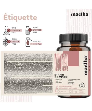B-Hair Complex | Compl ment base de biotine et de vitamine B pour les cheveux | 90 capsules | 100% v g talien - Buy Online on GoSupps.com
