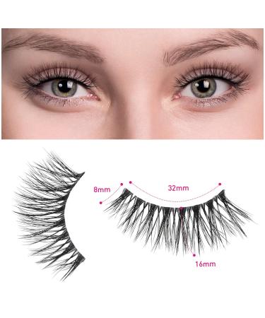 Dyafin 3D Eyelash Set - 8 Pairs of Natural & Reusable Handmade Fake Lashes | Lightweight & Comfortable - Perfect for Every Occasion - Buy Online on GoSupps.com