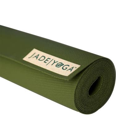 JadeYoga Voyager Yoga Mat - Lightweight Natural Rubber Portable Fitness Mat - Olive Green - Non-Slip for Home or Gym - Buy Online on GoSupps.com