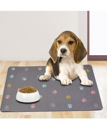 Solday Waterproof Pet Food Mat for Dogs & Cats - Non-Slip Silicone Bowl Pad (50 x 30 cm Light Gray) - Buy Online on GoSupps.com