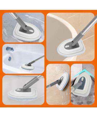 Shower Cleaning Brush with Long Handle 180 Rotatable Tile Tub Shower Scrubber with 5 Replaceable Pads Adjustable Long Handled Scrub Brush for Cleaning Shower Bathroom Cleaner Brush - Buy Online on GoSupps.com