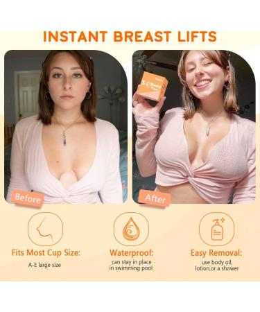 Udaily Boob Tape 2.95 Inches Extra Wide for Large Breasts | Breathable Athletic Kinesiology Tape with 4 Reusable Breast Petals - A-E Cup Support - Buy Online on GoSupps.com