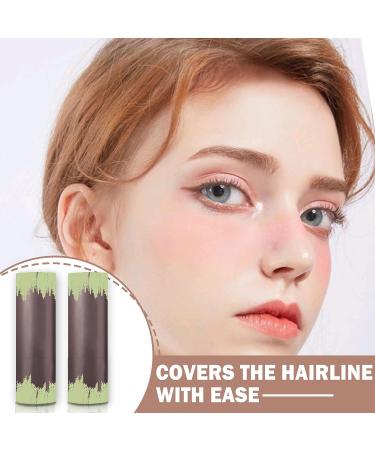 2PCS Dark Brown Hairline Powder Stick & Shading Sponge Pen for Women - Long Lasting Waterproof Root Touch Up Filler - Buy Online on GoSupps.com