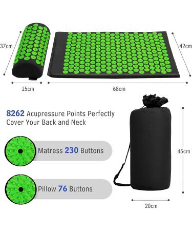 Buy Angelkiss WXL-1001 Acupressure Mat - Cotton Black & Green - International Shipping Available - Buy Online on GoSupps.com