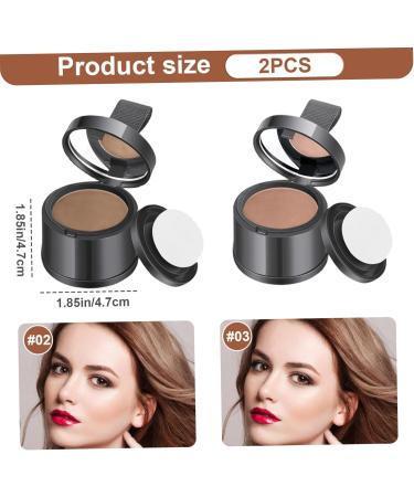 2Pcs Root Touch Up Powder Windproof & Sweatproof Hairline Powder for Women & Wen Natural Stain-Proof Hair Loss Concealer Hairline Powder for Thinning Hairline Light Brown & Brown Light Brown Brown - Buy Online on GoSupps.com