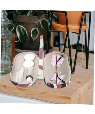 Partykindom 4 Sets Glasses Case - Versatile Double-Usage Container for Home & Travel | Stylish Flocking Cloth & Eye Set - Buy Online on GoSupps.com