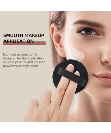 6 Pieces Soft Round Cotton Makeup Puffs for Face & Body - Black/Nude - Buy Online on GoSupps.com