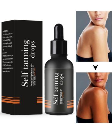 Gouttes autobronzantes(30ML) Visage Autobronzant S rum Bronzing Drops Natural pour Femmes et Hommes de Bronzage la Plupart des Types de Peau 30ml noir - Buy Online on GoSupps.com