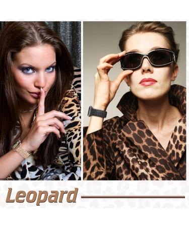 6 Pack Leopard Engraved Apple Watch Bands - Waterproof Cheetah Sport Silicone Wristbands for Women - Compatible with iWatch Series 8 7 6 5 4 3 2 SE - Starlight-38 A - Black/Pink Sand/Pine Green/Starlight/Smoke Violet/White - Buy Online on GoSupps.com