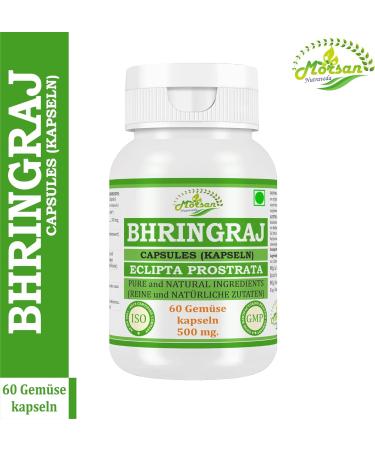 Morsan Nutraveda Bhringraj Capsules Eclipta alba 60 pieces 500mg per Capsule Ayurvedic Herbal Supplement PlantBased Wellness Support 1 - Buy Online on GoSupps.com