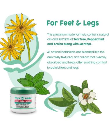 PhysAssist Foot Pain Cream Combo - 4 oz + 1.5 oz | Soothing Relief for Feet & Legs | Fast Absorbing Formula with Natural Ingredients & Botanicals - Buy Online on GoSupps.com