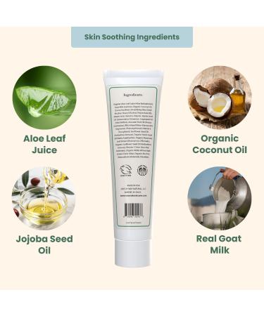 Goat Milk Lotion & Face Cream - 77% Organic Unscented Moisturizer for Men & Women - Natural Goat Milk Skincare - 2oz Tube - Buy Online on GoSupps.com