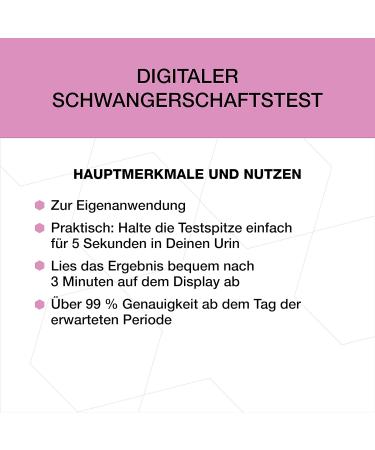 LiaVince Digital Pregnancy Test | Over 99% Accuracy | Quick 3-Minute Results | Clear Digital Display | Fast & Reliable HCG Detection - Buy Online on GoSupps.com