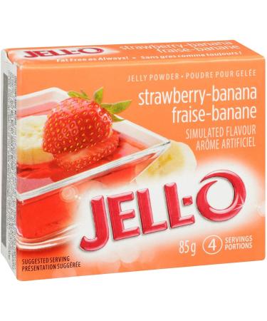 Jell-O Strawberry Banana Jelly Powder Gelatin Mix 85 gr Box - Buy Online on GoSupps.com