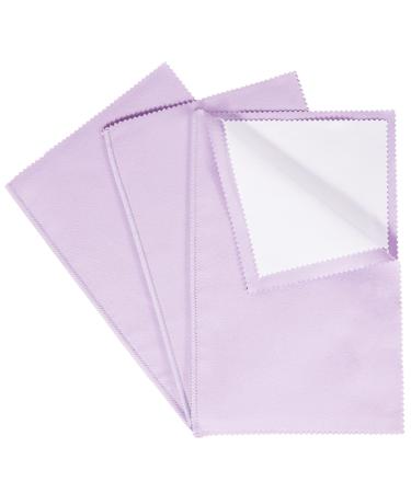 CATIFLIN 3pcs Multi-Layer Jewelry Cleaning Cloth, Large Polishing Cloth, 100% Cotton Jewelry Cleaning Cloth for Gold, Silver and Platinum Jewelry (Purple, 10"X12") - Buy Online on GoSupps.com