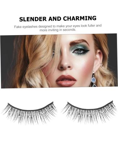 Beavorty 10 Pairs diamond false eyelashes makeup false lashes dense false lashes rhinestone trim lash decor rhinestone embellishments 3d false lash False Eye Lashes Fake Lashes cross extend - Buy Online on GoSupps.com