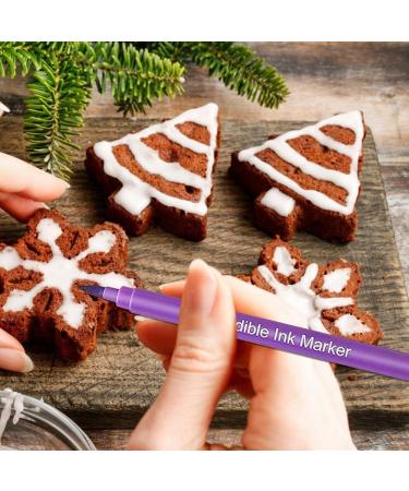 LICHENGTAI Edible Marker 2 Black Food Coloring Marker Double Sided Food Grade Pen Fine &Thick Tip Gourmet Writers For DIY Cake Decorating Cookies Frosting Easter Eggs - Buy Online on GoSupps.com