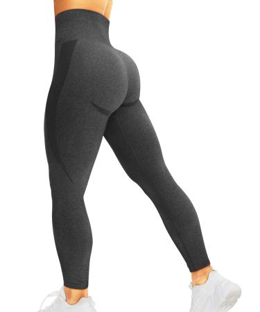 corcoar Women's Leggings Sports Pants High Waist Seamless Pants Gym Yoga Sport XL #0 Grey
