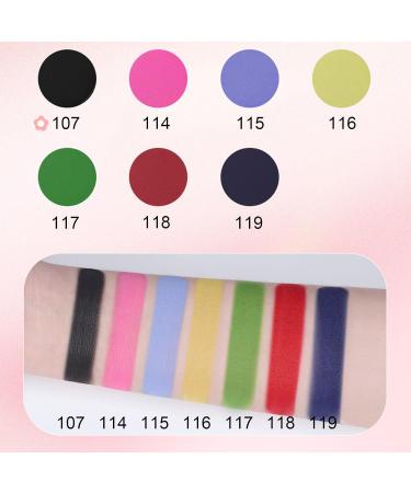 Erinde Matte Eyeshadow Palette Single Eye Shadow Powder Palette Korean Style Makeup Palette High Pigmented Nude Soft Beige Brown Dark Smoky Cosmetic Eyeshadows #107 Black - Buy Online on GoSupps.com