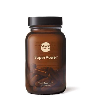 SuperPower by Moon Juice - Mushroom Derived Natural Immune Support Supplement - 900mg Liposomal Vitamin C 4000 IU Vitamin D 420mg Beta-Glucans & 30mg Zinc - US Sourced Vegan Non-GMO (30 Capsules)