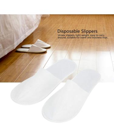 Tomotato 50 Pair Disposable Hotel Slippers - Universal Size for Men & Women - Portable Spa Travel Slip-Ons (Thin Fabrics 42 EU) - Buy Online on GoSupps.com