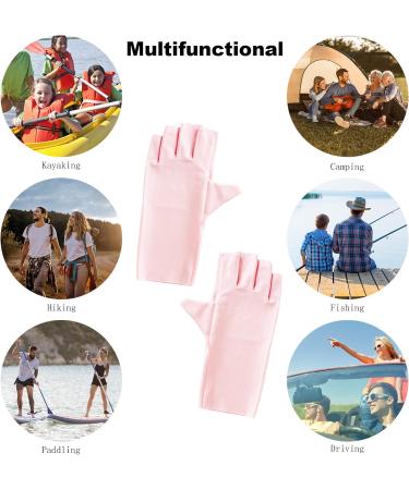 Arqumi UV Gel Nail Dryer Gloves - 2 Pairs | Anti-UV Protection for Gel Manicures | Fingerless Pink UV Gloves - Buy Online on GoSupps.com
