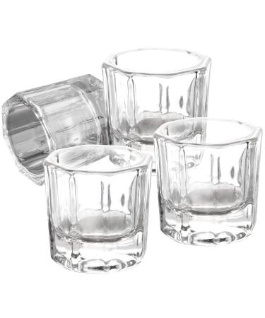 4 Piece Acrylic Dappen Dish Nail Powder Holder Set - Nail Supplies Crystal Glass Bowl Cup - Buy Online on GoSupps.com