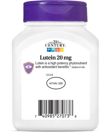 21st Century Lutein 20 mg - 60 Softgels for Eye Health & Vision Support - Buy Online on GoSupps.com