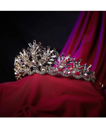Frcolor Vintage Baroque Crown - Black Alloy Prom Queen Bridal Tiara & Wedding Headpiece | International Shipping Available - Buy Online on GoSupps.com