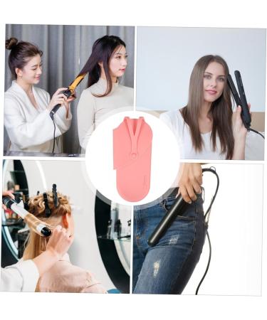 Baluue Curling Iron Storage Bag Hair Crimper Curlers Storage Bags Curling Wand Hair Curler 29.50X13.50X2.00CM Pink - Buy Online on GoSupps.com