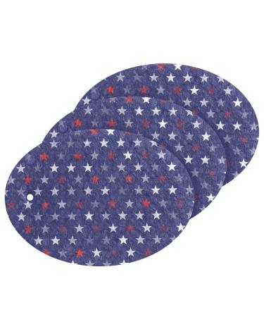 3-Pack Cleaning Kitchen Sponges Oval Stars and Stripes Kitchen Cellulose Dishwashing Wood Pulp Cotton